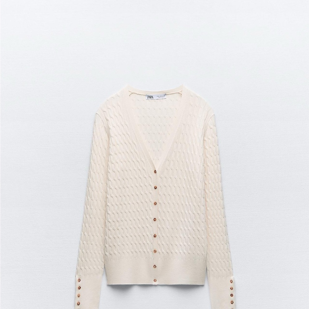 Zara cable knit cardigan